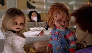 Seed Of Chucky Tiffany and Chucky talk to Glen, while holding Jennifer Tilly hostage