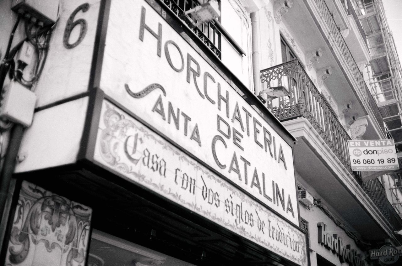 shop sign shot on Kentmere Pan 400 35mm film