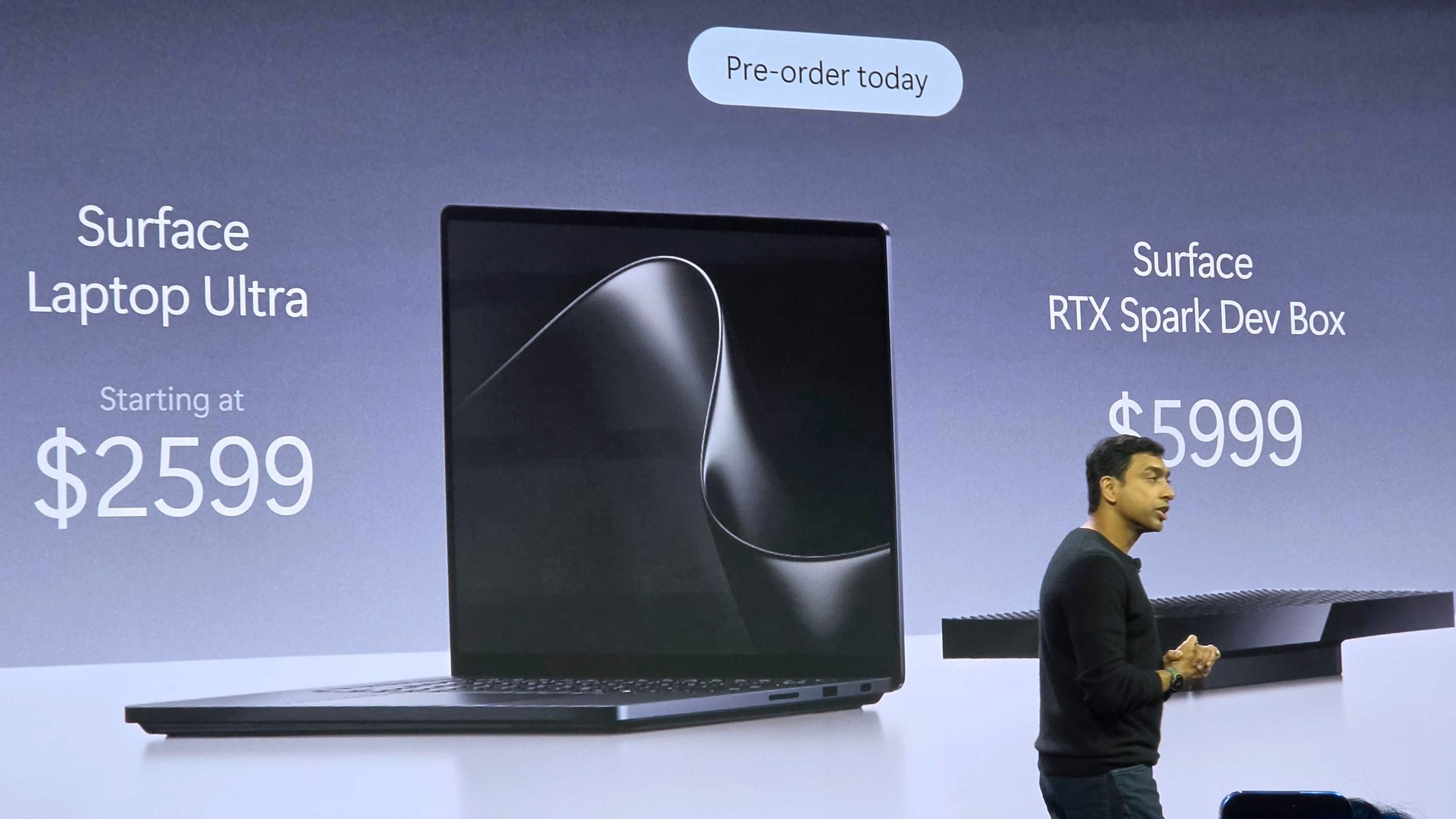 Pavan Davuluri reveals the price of the Surface Laptop Ultra and the RTX Spark Dev Box