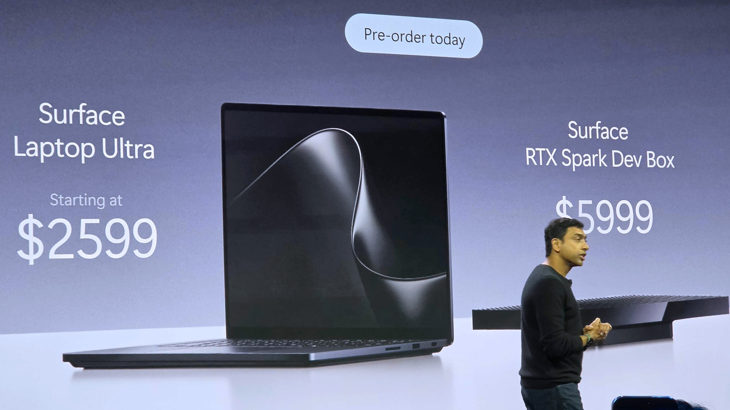 Pavan Davuluri reveals the price of the Surface Laptop Ultra and the RTX Spark Dev Box