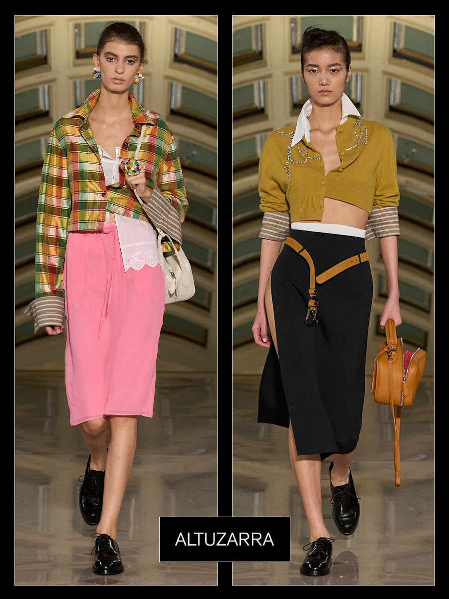 Altuzarra S/S 27 models on the runway.