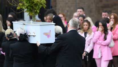 The funeral of Olivia Pratt-Korbel took place at St Margaret Mary's Church, Liverpool, on 15 September 2022
