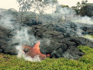 Lava flow in Pahoa