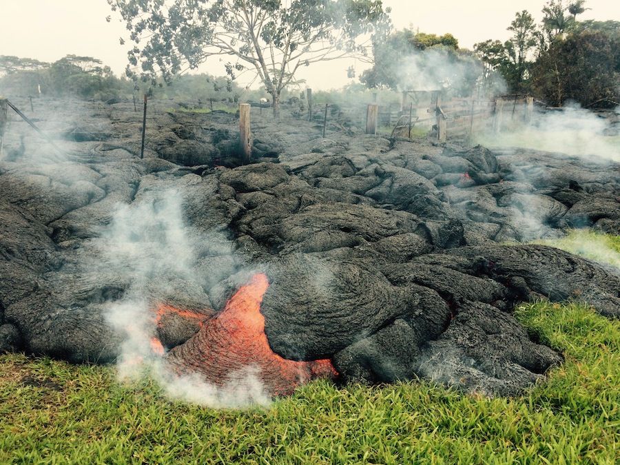 Lava flow in Pahoa