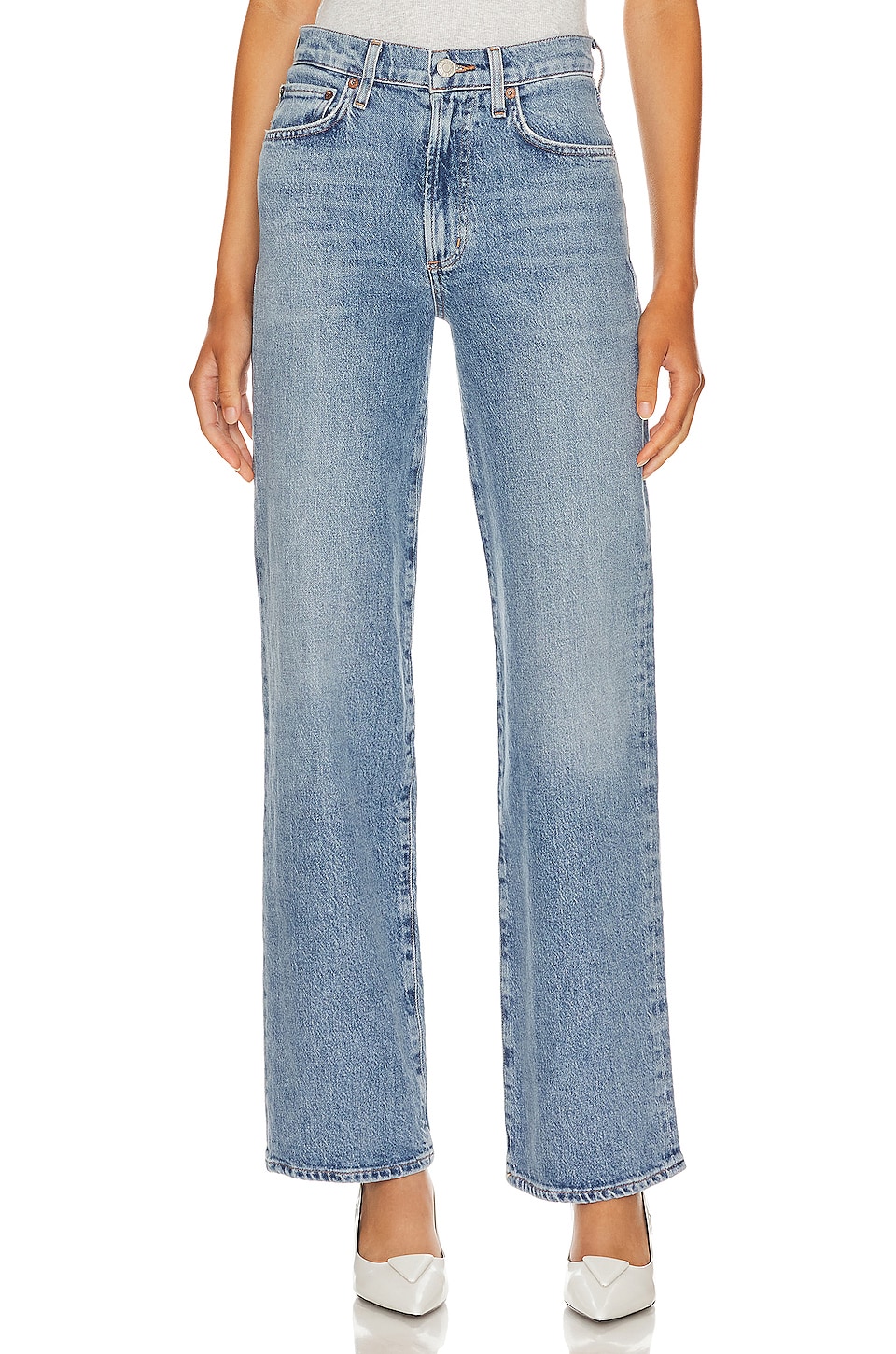 Harper Mid Rise Relaxed Straight Jeans