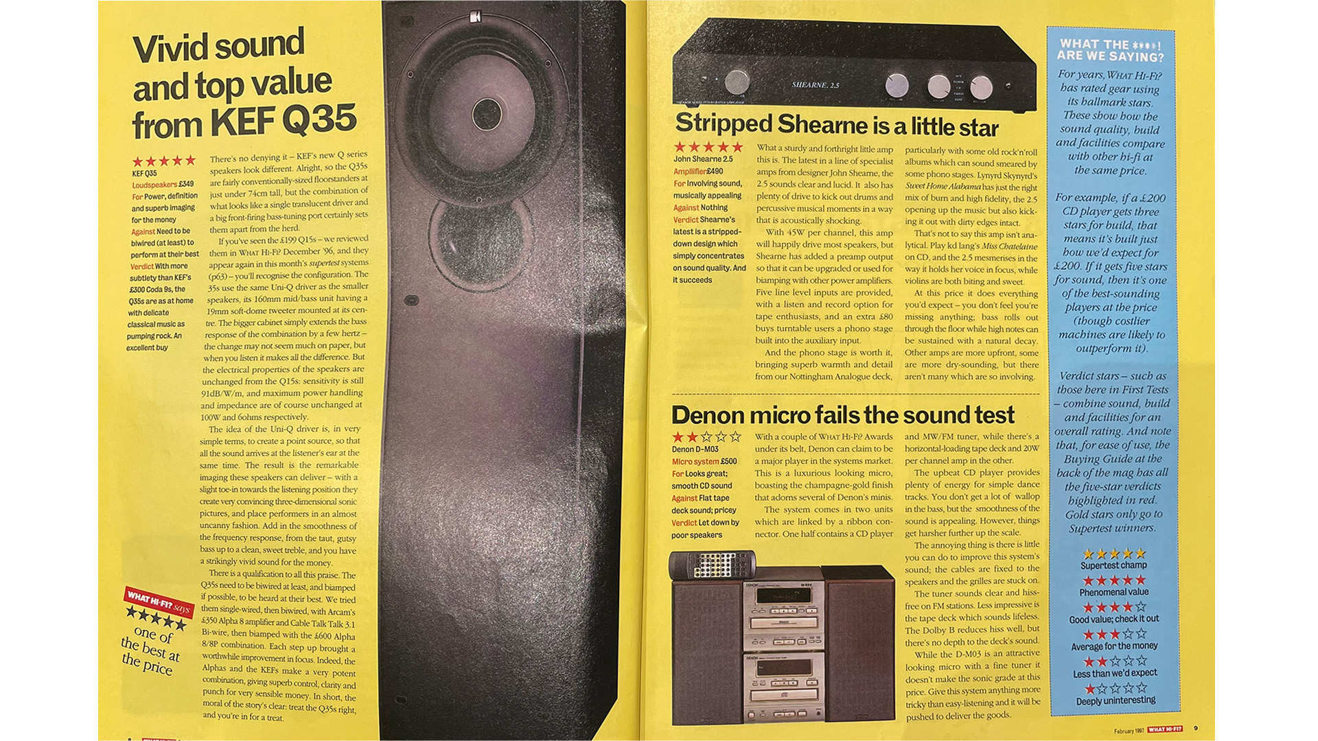 Denon micro system&#8217;s two-star beginnings to five-star triumph: What Hi-Fi? magazine, February 1997