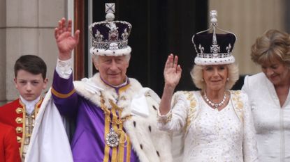 Who are the Pages of Honor to King Charles III and Queen Camilla? Seen here the King and Queen are on the Buckingham Palace balcony on coronation day