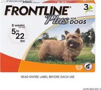 FRONTLINE Plus Flea and Tick Treatment for Dogs (Small Dog, 5-22 Pounds)
RRP: $88.99 | Now: $77.99 (8 doses)| Save: $11.00 (12%)