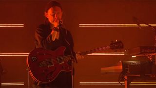 Thom Yorke performing The Same with The Smile on his Starfire II bass