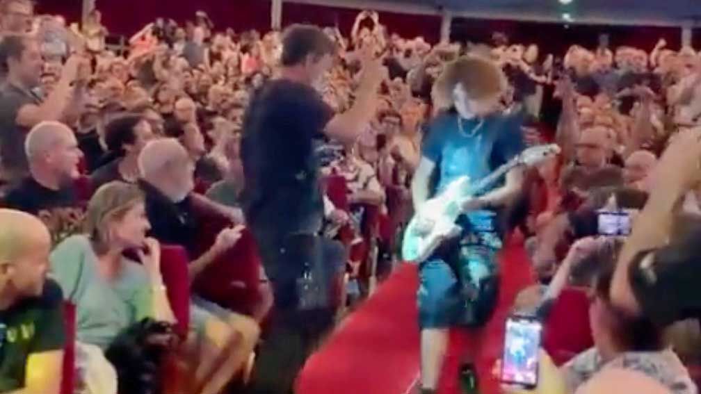 Watch Steve Vai give a young shredder a moment of magic he'll cherish forever
