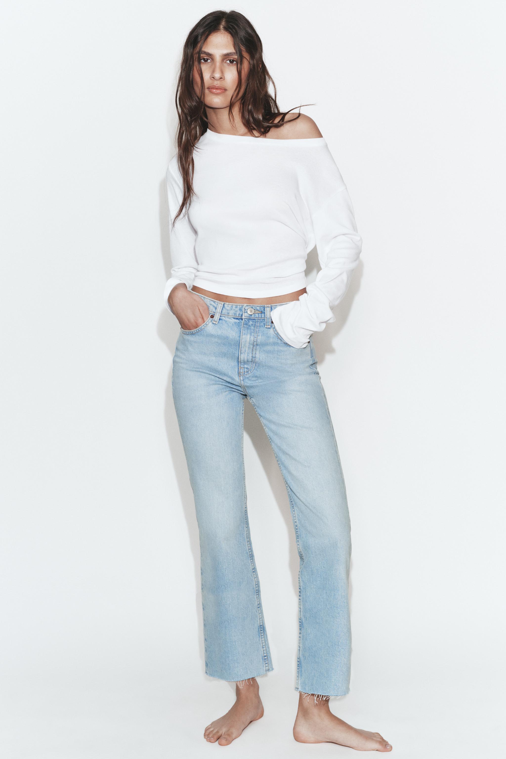 Trf Cropped Flare High-Waist Jeans