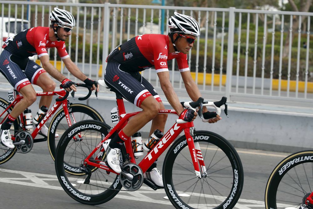 Alberto Contador (Trek-Segafredo) during stage 2 of the Abu Dhabi Tour