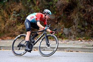 Lotto Dstny rider Andreas Kron rides on a Ridley bike
