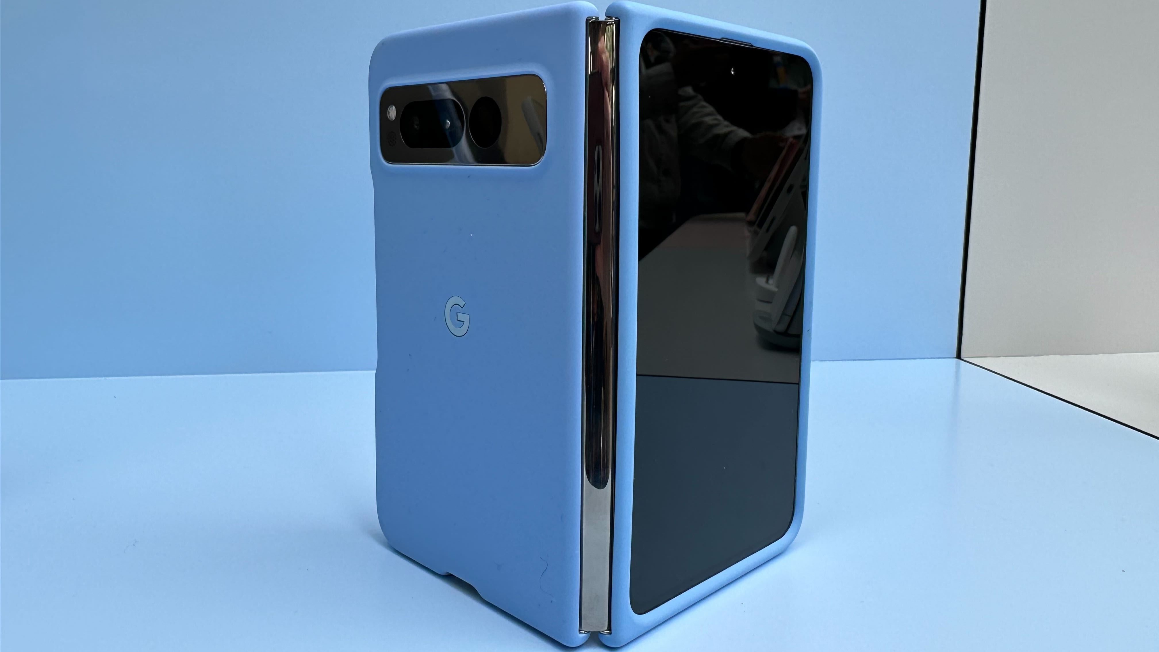 Official Google Pixel Fold case in the color Bay.