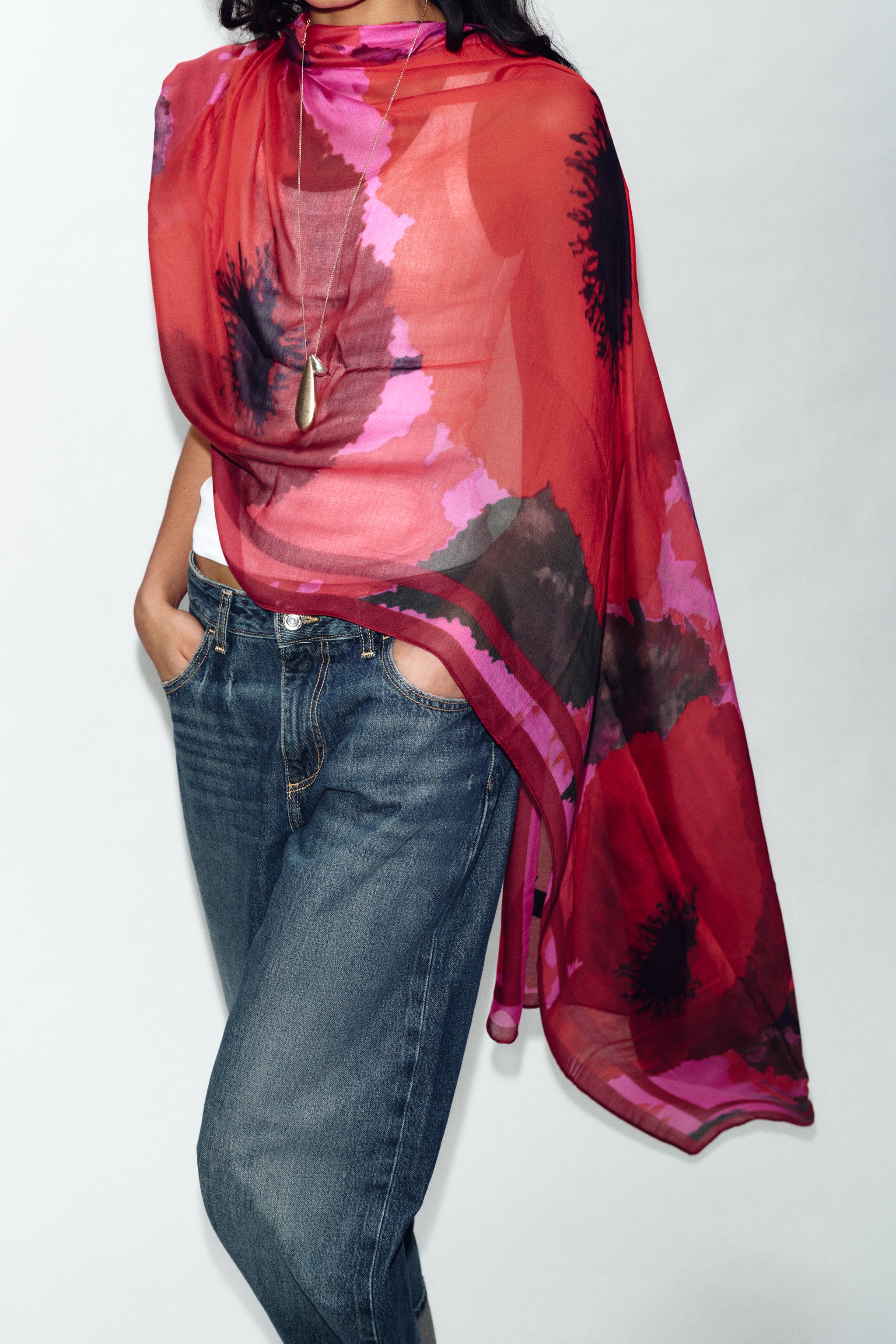 Floral Modal Silk Scarf