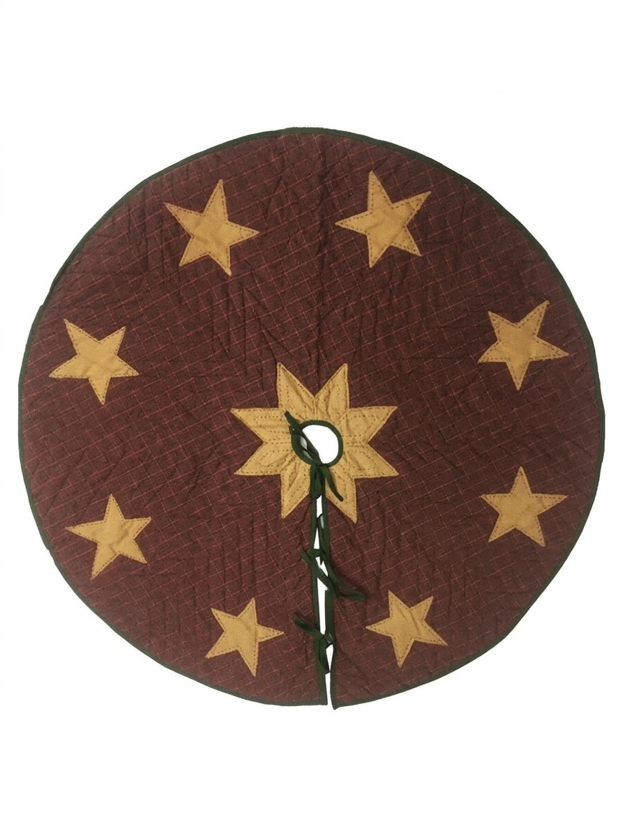 HOMEHEARTBRANDSSTORE, Christmas Tree Skirt Quilted Applique