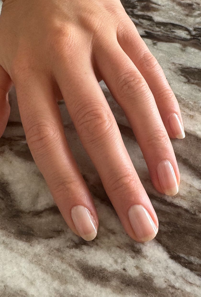 Eleanor's nails with two coats of Essie Allure nail polish