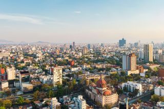 A view of the skyline of Mexico City