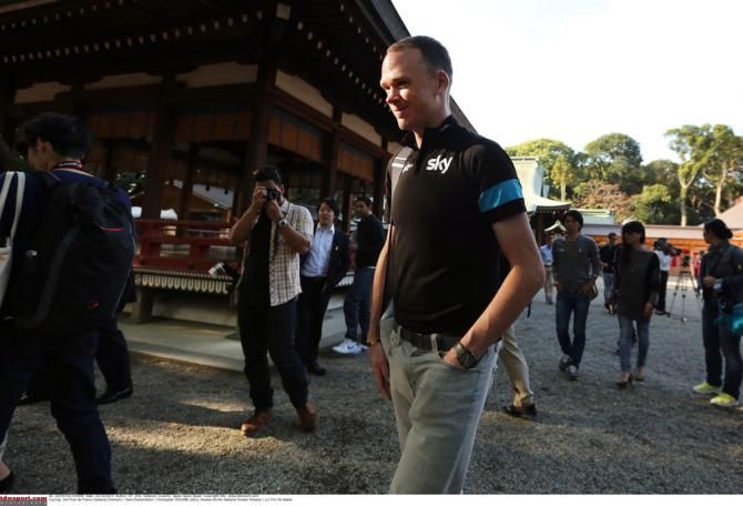 Chris Froome (Team Sky) in relaxed mood