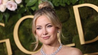 Kate Hudson arrives for the 82nd annual Golden Globe Awards at the Beverly Hilton hotel in Beverly Hills, California, on January 5, 2025