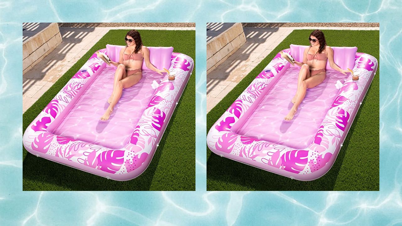 Tiktok tanning pool graphic