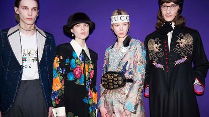 Models in Alessandro Michele Gucci
