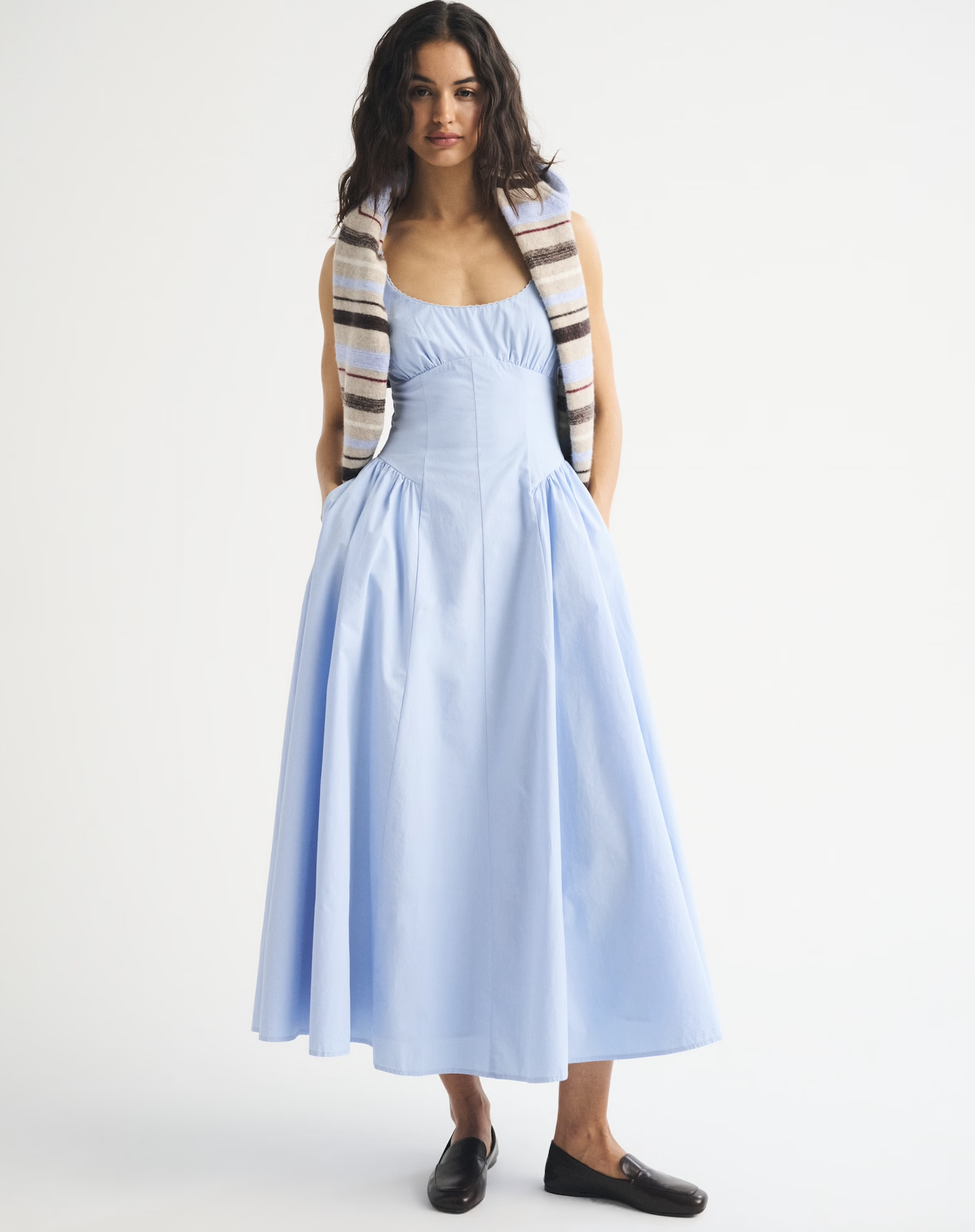 100% Cotton A&amp;f Bra-Free Dylan Midi Dress