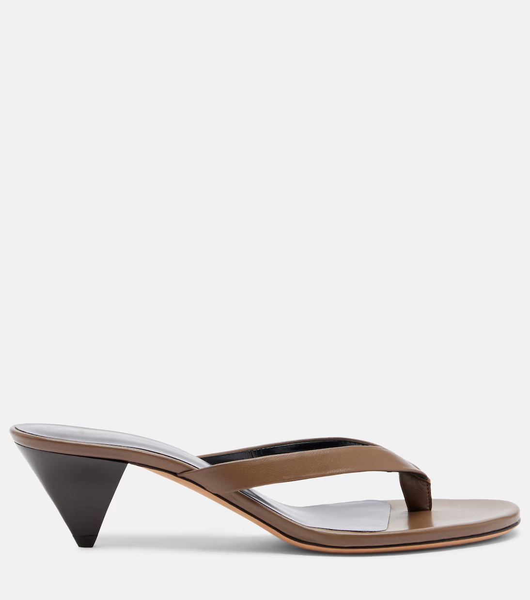 JUDE, Rooty leather thong sandals