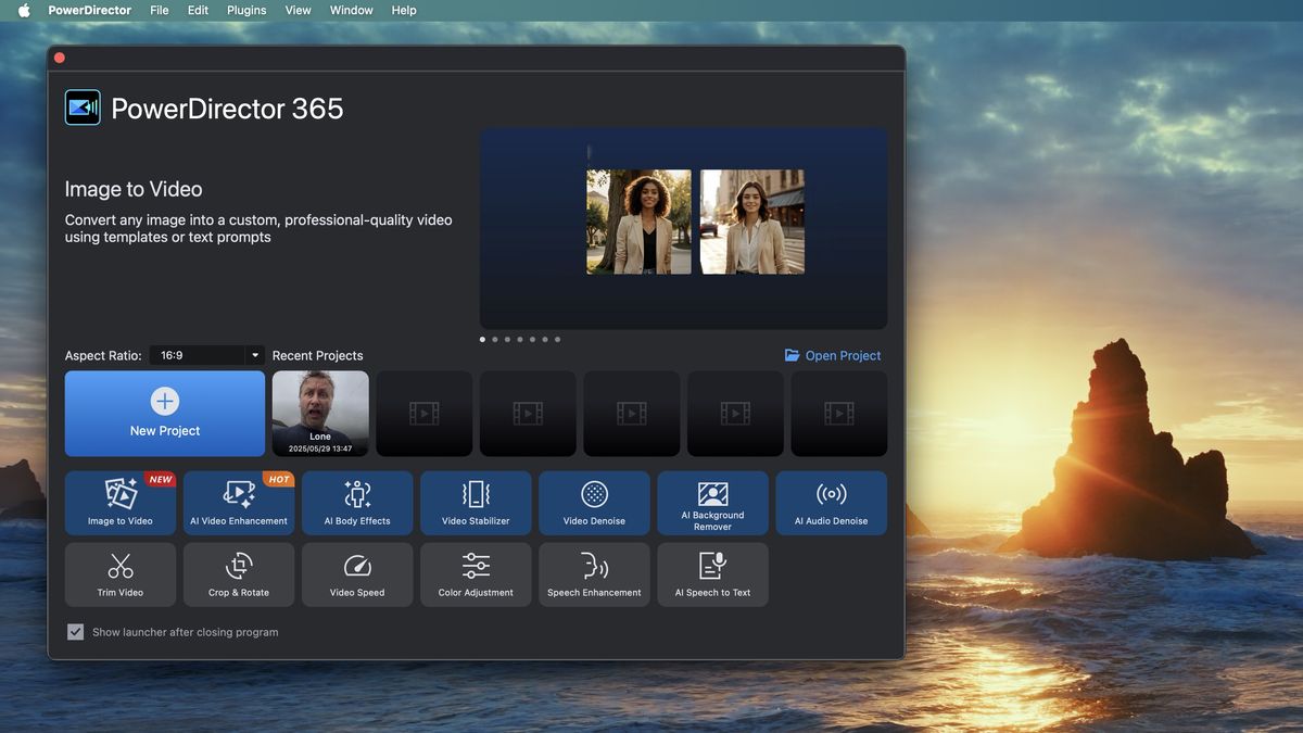 Screenshot of PowerDirector 365 in action