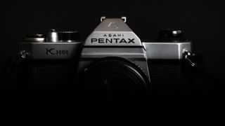 The Pentax K1000 film camera in shadow