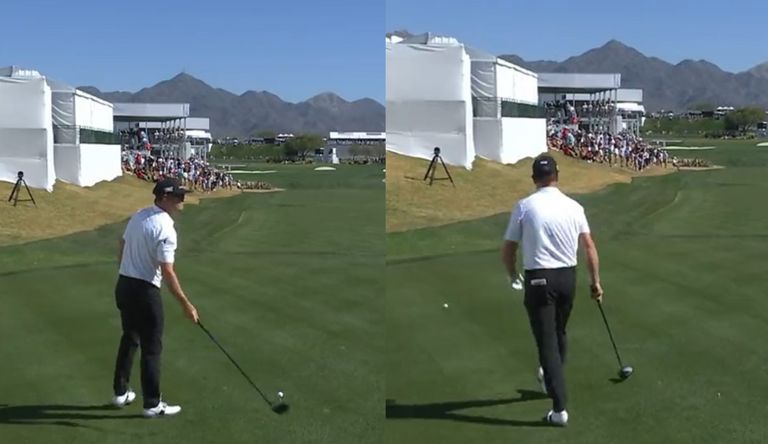 Johnson accidentally hits tee shot