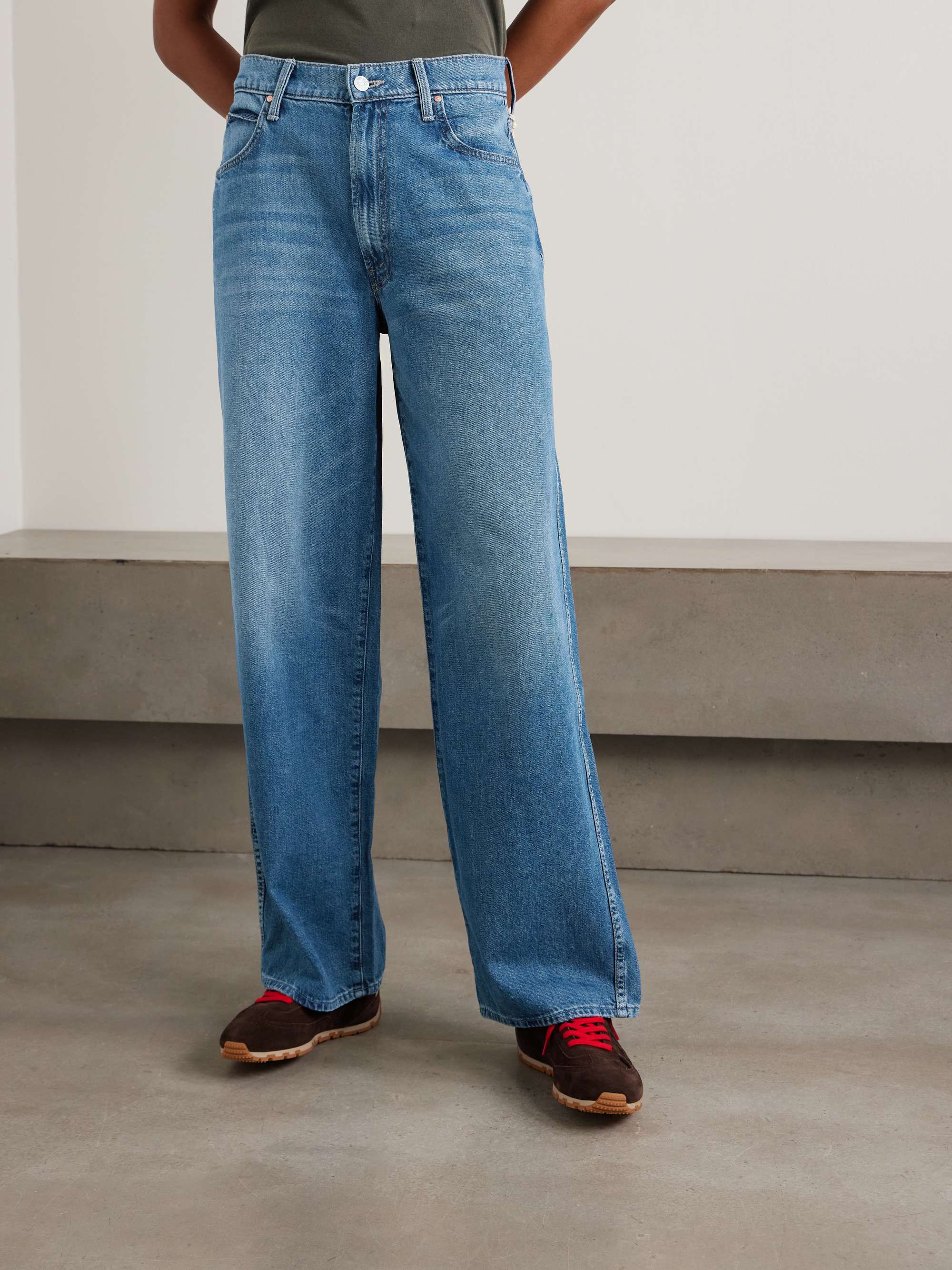 The Delinquent Nerdy Mid-Rise Wide-Leg Jeans