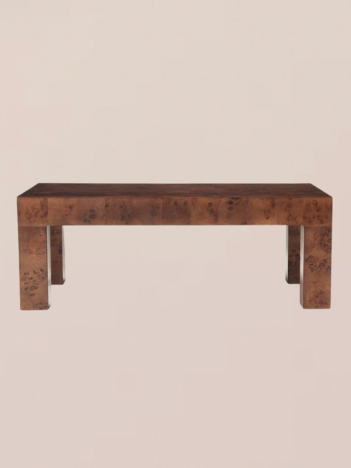 Parsons Burl Coffee Table