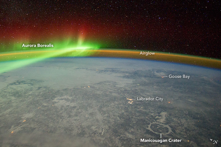 ISS aurora borealis