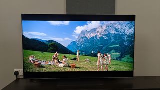 A shot from the Do Re Mi scene from The Sound of Music on the LG G5 in Dolby Vision Cinema Home mode post firmware update