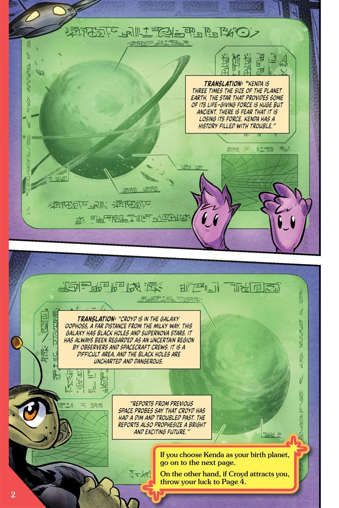 a sci-fi comic book page