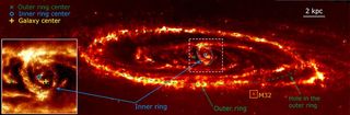 Collision Created Rings Around Andromeda