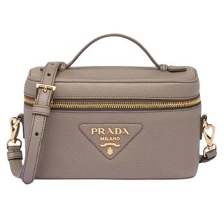 Prada Brand-plaque mini leather top-handle bag