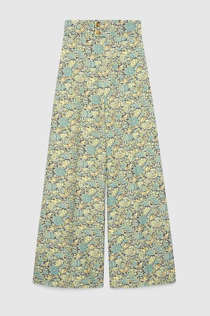 Gucci Liberty floral wool wide pant