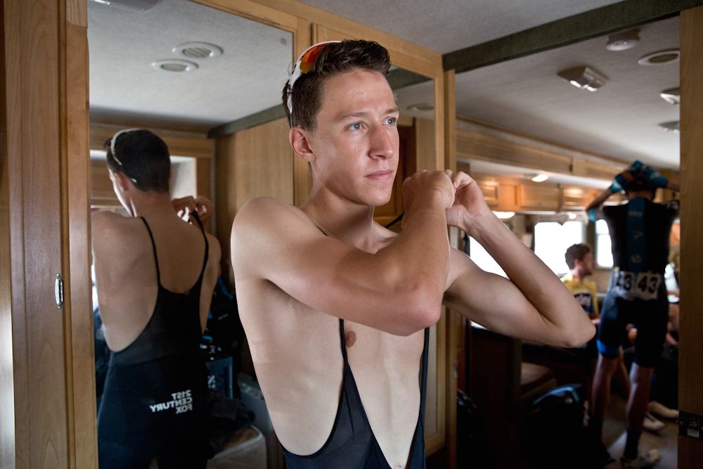Josh Edmondson of Team Sky looks on ahead of stage five of the 2014 Amgen Tour of California from Pismo Beach