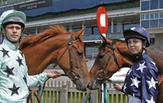 Oli-Lawrence-Cambridge-Light-Blue-and-Lizzy-Hamilton-Oxford-Dark-Blue-Winning-Post.jpg