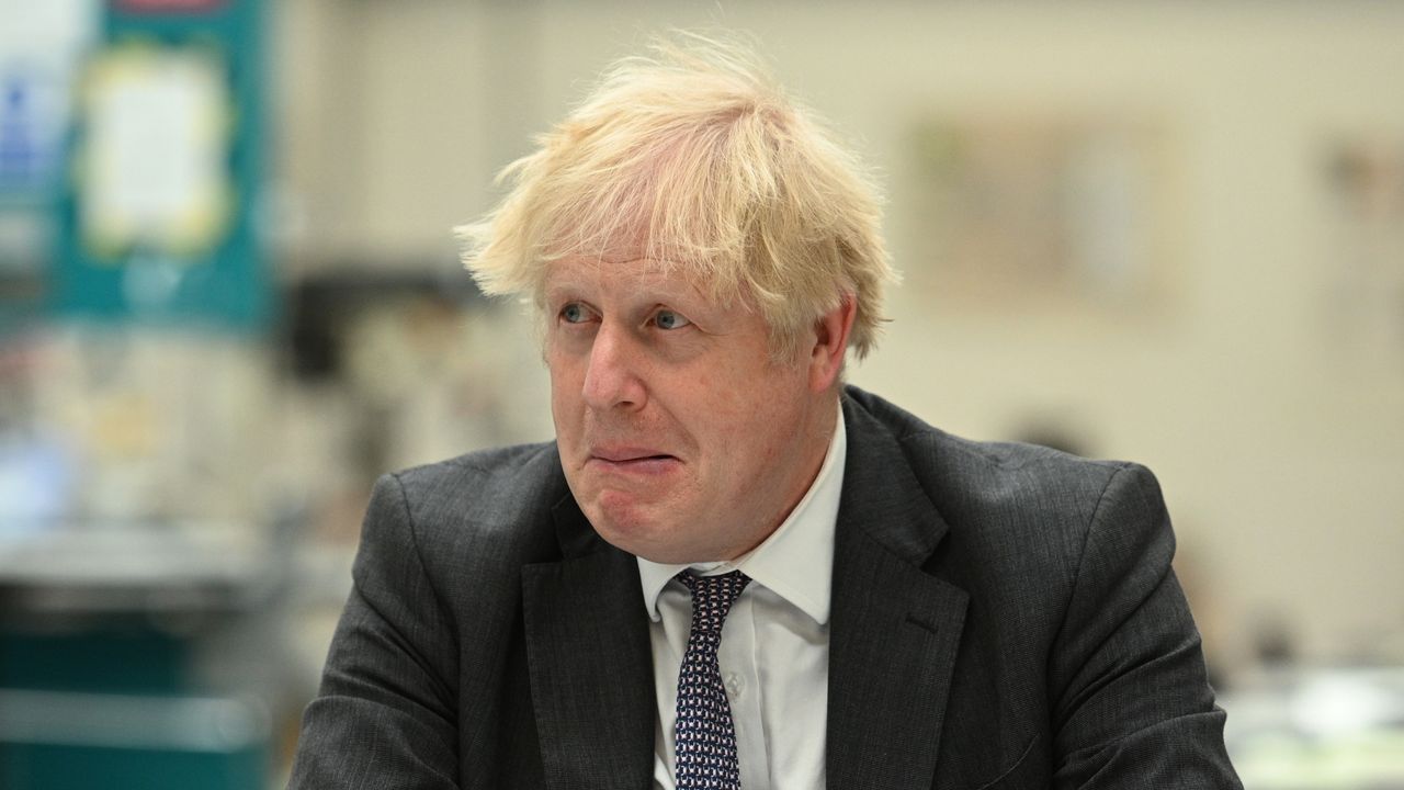 Boris Johnson on a visit to Kirklees College Springfield Sixth Form Centre, Dewsbury