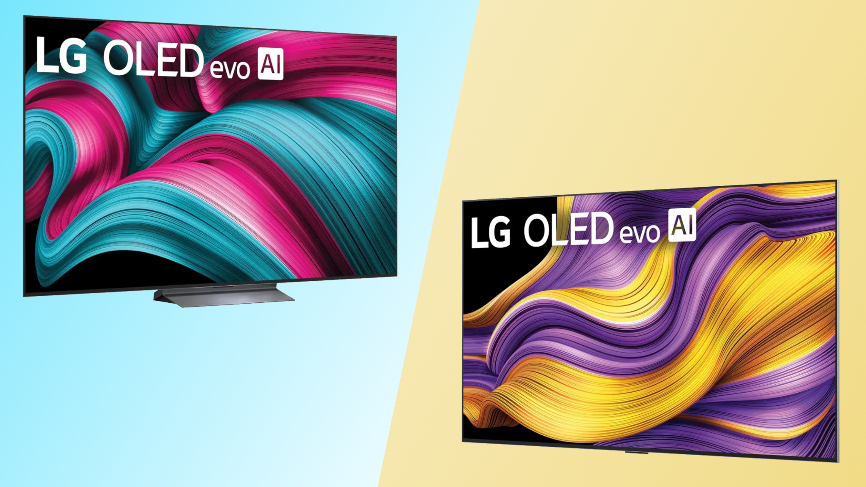 The LG C5 and the LG G5 OLED TVs side by side
