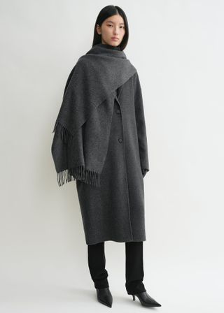 Classic Wool Scarf Dark Grey Mélange