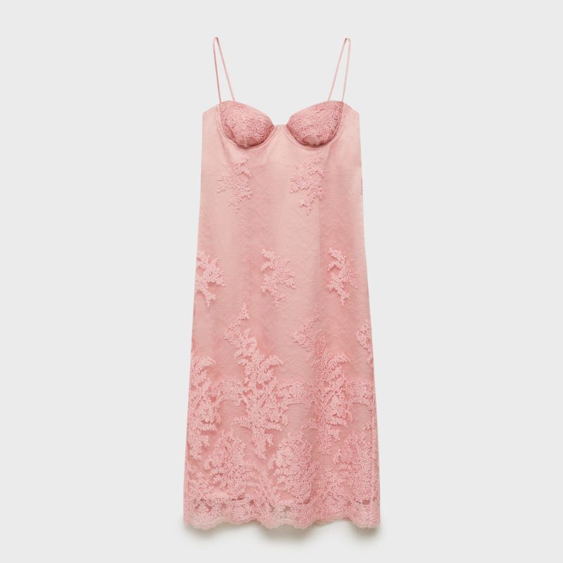 pastel pink dress from Mango