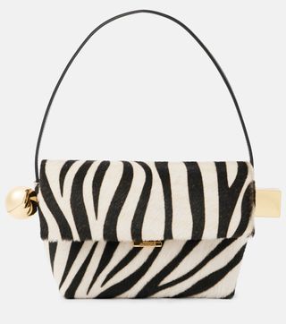 Rond Carré Calf Hair Shoulder Bag