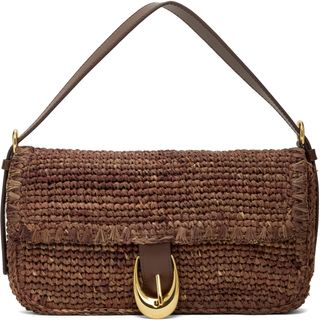 Brown Harlow Raffia Bag