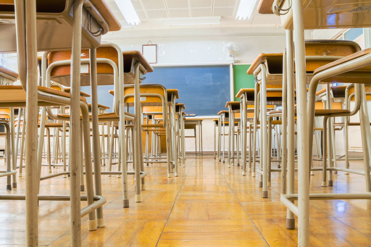 Empty classroom.