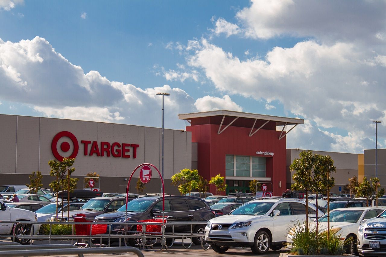 Burbank CA USA: November 27 2017: Target Store Exterior view of a Target retail store. Target Corporation is an American retailing company headquartered in Minneapolis, Minnesota. It is the s