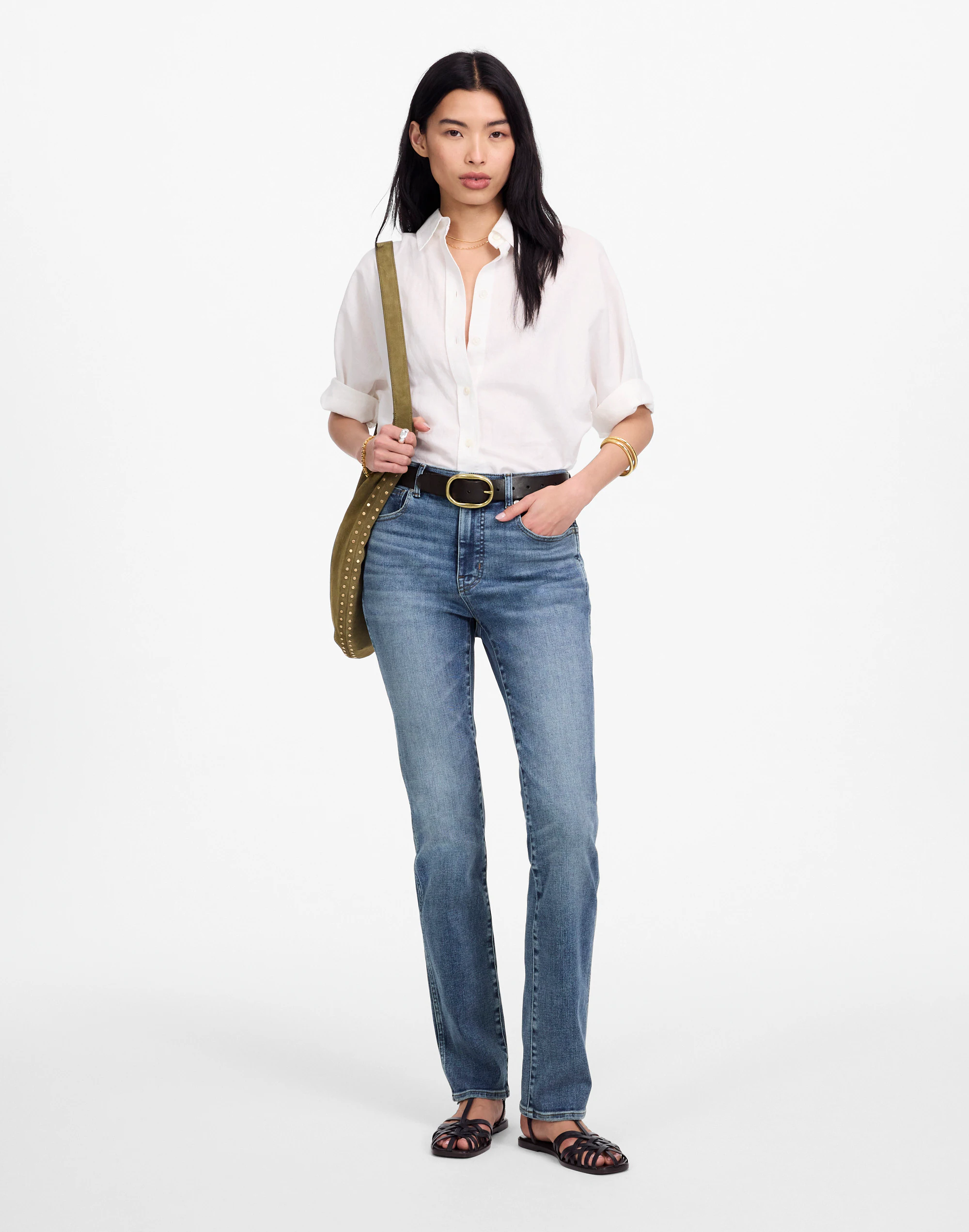 High-Rise Stovepipe Jeans